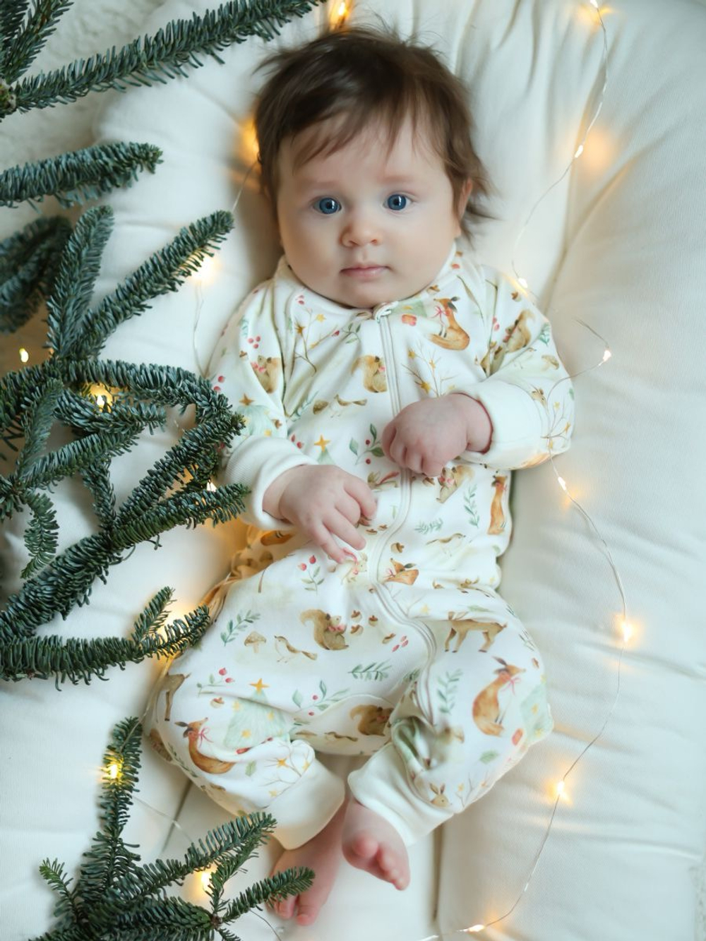 Комбинезон растущий на молнии "Новогодний лес"