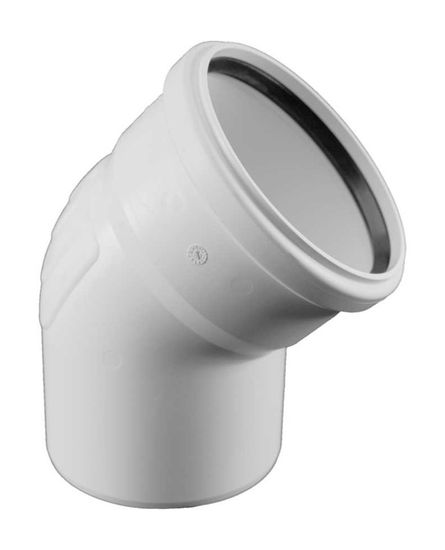 Отвод Rehau Raupiano Plus d 110 мм. 45° для канализационных труб (арт. 11231361001)
