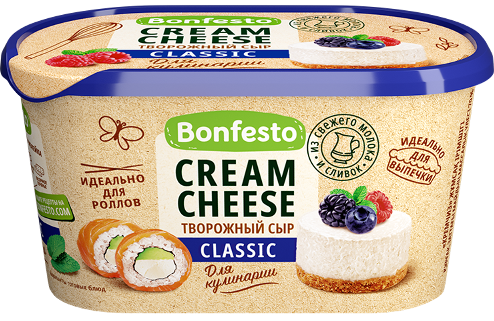 Сыр Творожный CreamCheese BONFESTO 70% 400 г. (6шт/кор.)