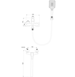 Смеситель для ванны WONZON & WOGHAND FLEX, Черный матовый (WW-639906-MB)