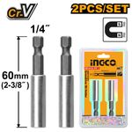 Держатель для бит 2х60 мм. INGCO ABH10601