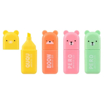 Маркер текстовыделитель Basir, с фигурным колпачком, 4 цвета