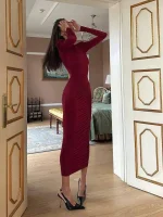 Платье Unique maxi, Бордовый