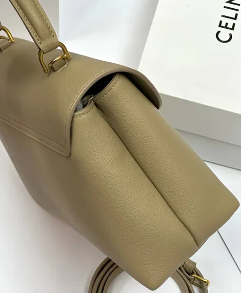 Сумки CELINE MEDIUM NINO из блестящей телячьей кожи бежевый