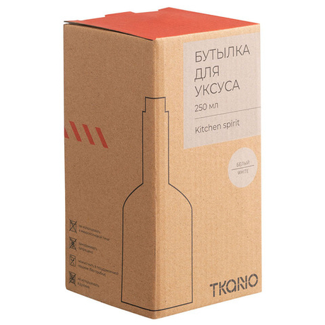Бутылка для уксуса 250мл Tkano Kitchen Spirit белая