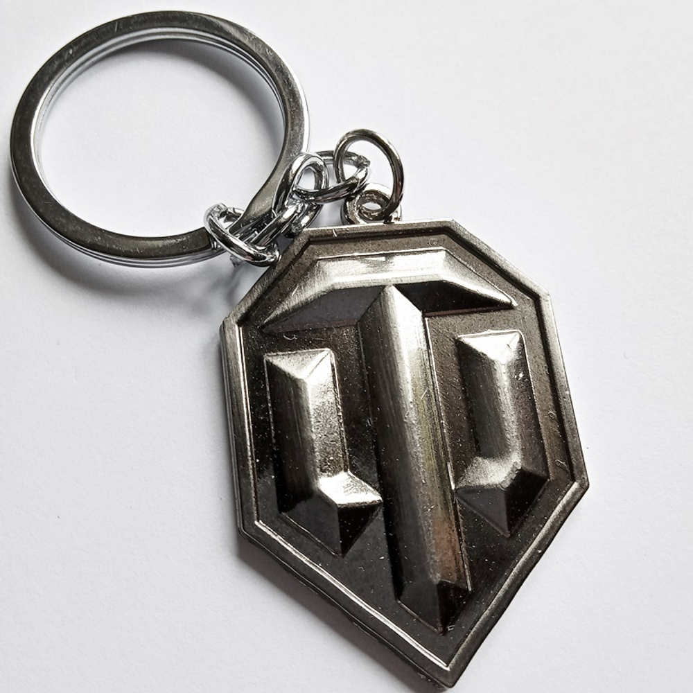 Брелок "Танки" по игре "World of Tanks". Stainless Steel (нержавеющая сталь).