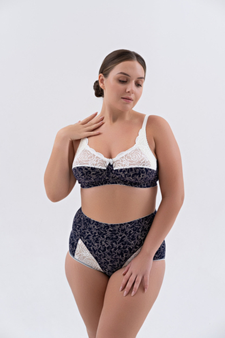 1203/C бюстгальтер "Синий с молоком"