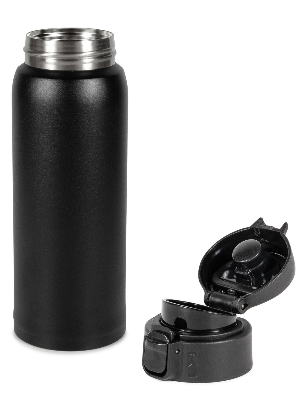 Термокружка Relaxika 701 (0,48 литра), черная (без лого)