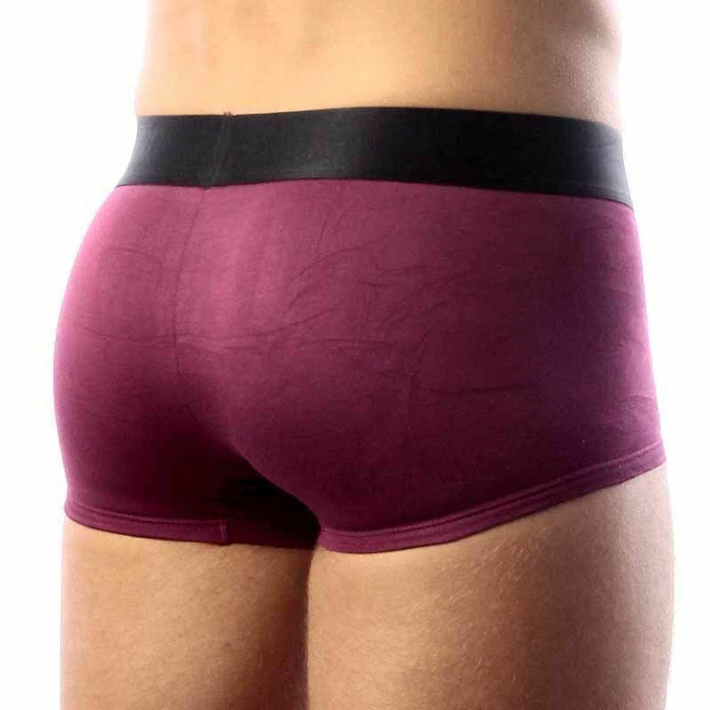 Мужские трусы боксеры фиолетовые с черной резинкой Calvin Klein Steel Black Waistband Violet