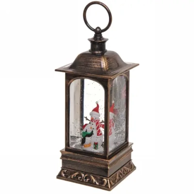 Сувенир с подсветкой «Волшебный фонарь с снеговиком» 23*9,5*9,5 см