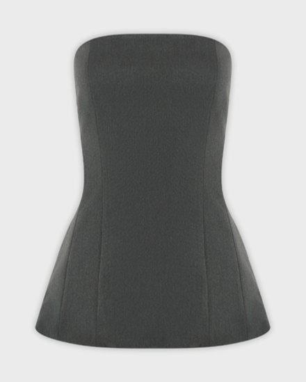 Корсетный топ из костюмной ткани