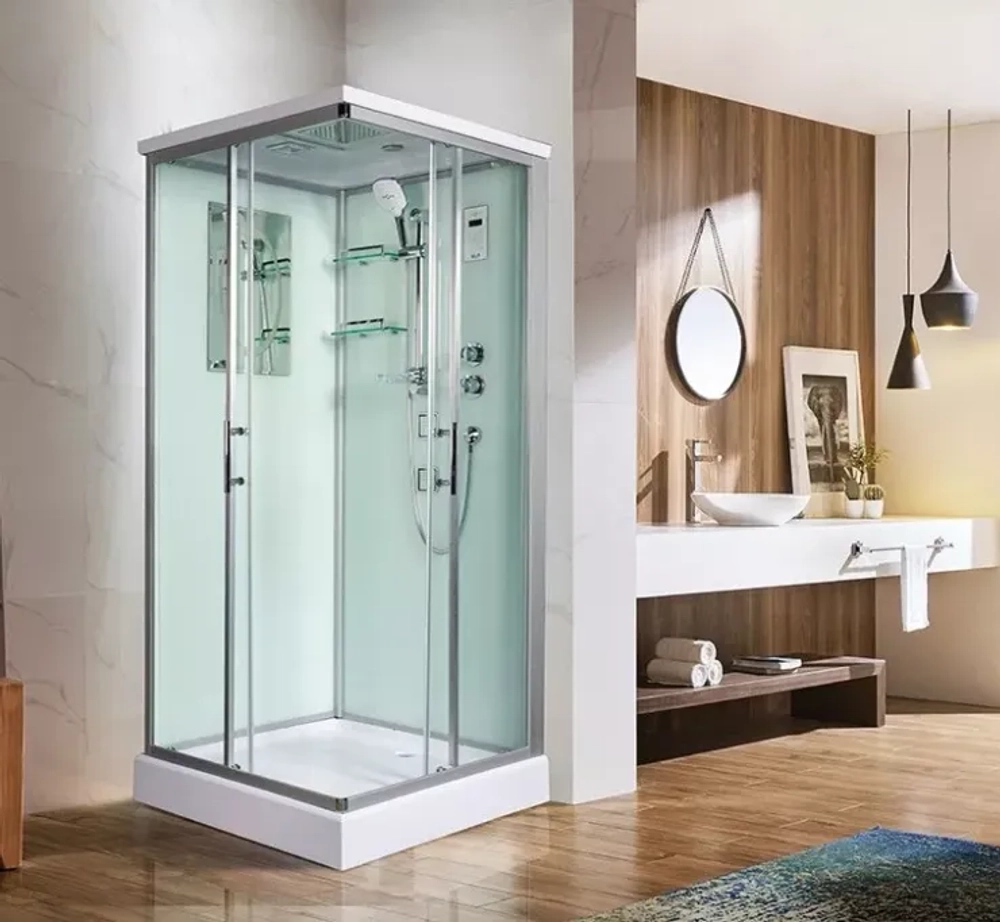 Душевая кабина WeltWasser (ВельтВассер) Laine 904, с низким поддоном, с электрикой и ГМ, 90x90x217