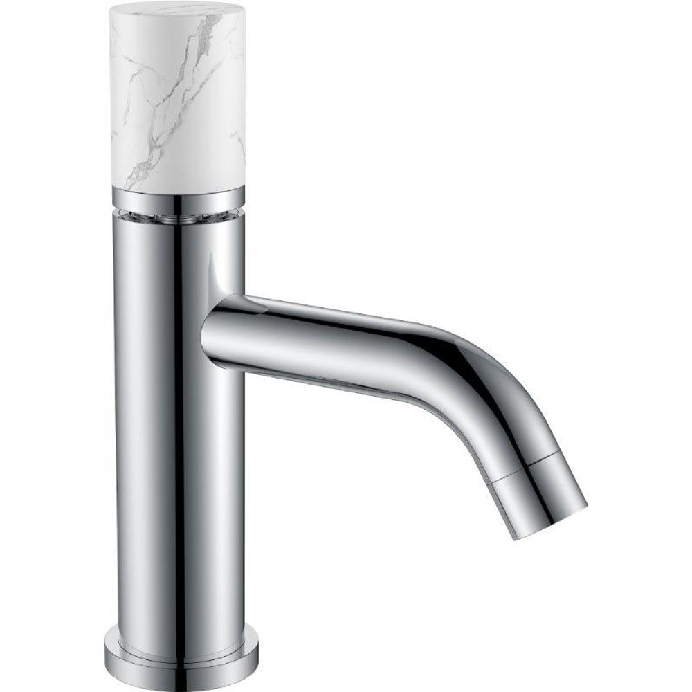 Смеситель для раковины Boheme Stick 121-CR-MR-W CHROME MRAMOR WHITE