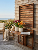 Панель для стен деревянная Эпларо 89х76 см, органайзер хранения из массива сосны для сада, балкона и прихожей, венге