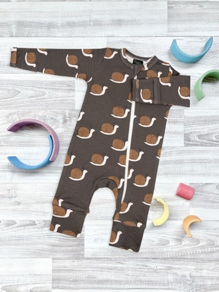 Комбинезон Mjolk Sleep and Play Улитки, на манжетах