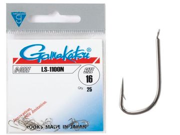 Крючки Gamakatsu LS-1100N HOOKS NICKEL разм. 16 25шт.
