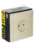 FORTE&PIANO Розетка 1-местная без заземления с защитными шторками винтовое крепление 10А FP417 ваниль IEK