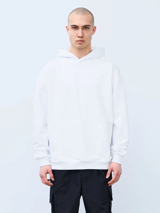 Худи оверсайз без начеса (белый)