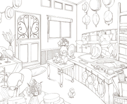 Traveling Animal Orchestra Exciting. Coloring Book