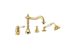 Смеситель на борт ванны 4 отв. Migliore Oxford ML.OXF-6355.BI.DO золото