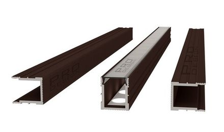 Декоративный стеновой профиль Pro Design 536 коричневый, 2700x15x17,5 мм