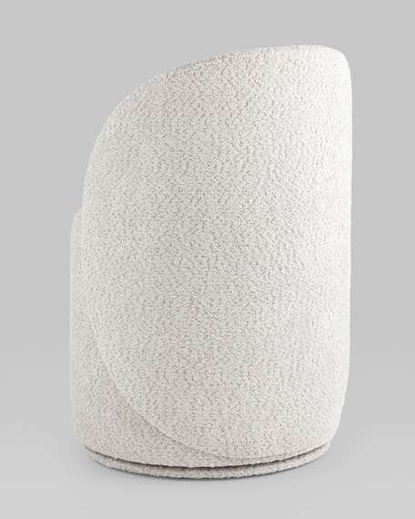 Пуф Loreen вращающийся букле светло-серый