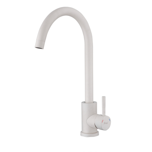 Смеситель для кухни 35к F40899-1 FRAP (выс.пов.излив, п/гайку, БЕЛЫЙ, нерж.сталь)