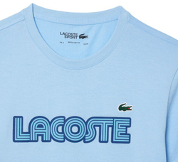 Теннисная футболка Lacoste Ultra Dry Jersey Sports T-Shirt With Logo - Blue