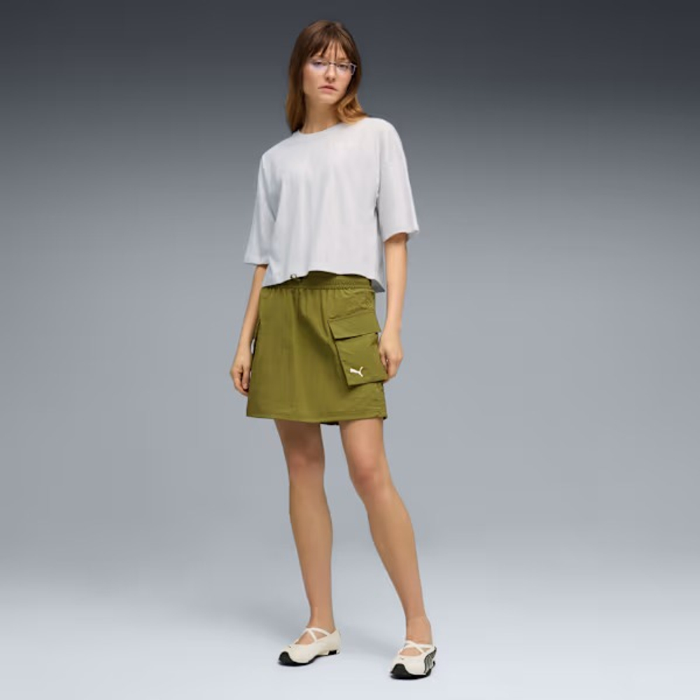 PUMA Женские кроссовки-балетки H-Street, белый/серебряный