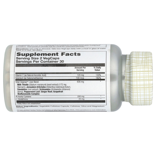 Solaray, Total Cleanse™, печень, 60 вегетарианских капсул