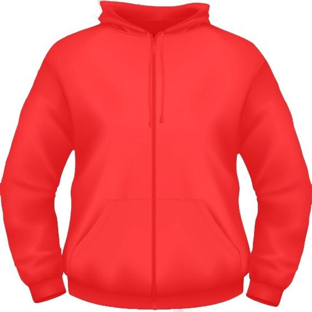 Толстовка ХУДИ ФЛИС КРАСНЫЙ с капюшоном Х/Б 300 гр., 56 (3XL) мод.302