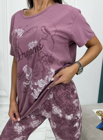 Пижама х/б бриджи+футболка УБФ0039