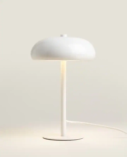 ZARA HOME МАЛЕНЬКАЯ МОНОХРОМНАЯ НАСТОЛЬНАЯ ЛАМПА, БЕЛЫЙ