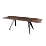 Стол раскладной Grant (160+40+40), мрамор испанская керамика коричневый