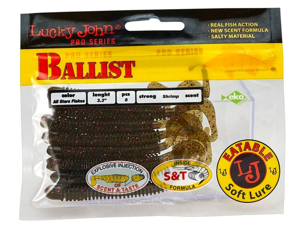Мягкая приманка Lucky John BALLIST 3.3in (84 мм), цвет S21, 8 шт/уп