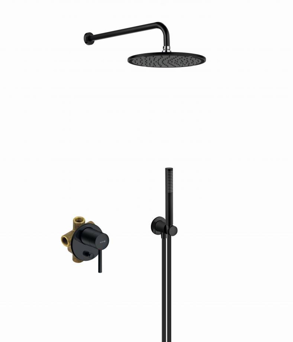 Душевая система встроенная KLUDI Bozz черный матовый