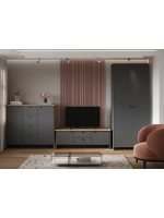 Модульная стенка Дуб крафт золото 122,3х52,3х210