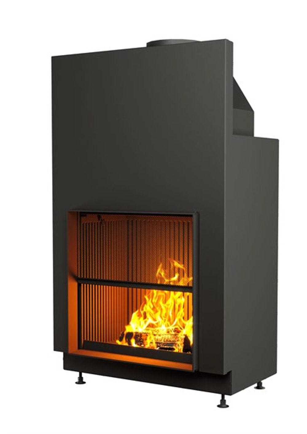 Открытая каминная топка с сеткой АСТОВ О1С 75\75