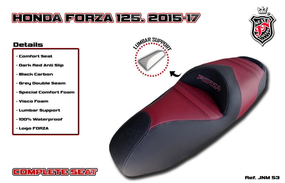 Honda Forza 125 2015-2017 JN-Europe полное сиденье Комфорт Вискоза (JN+Visco)