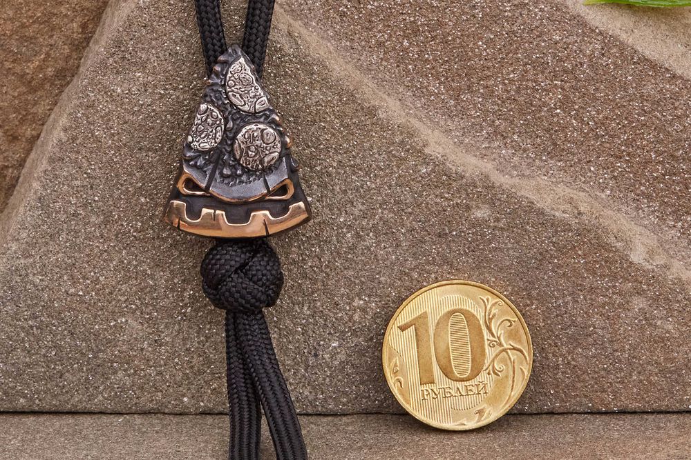 Бусина для темляка Пицца (биметалл) от мастерской Братьев Пешковых