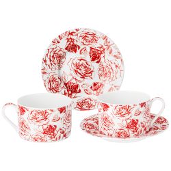 ЧАЙНЫЙ НАБОР LEFARD "ROSES" НА 2 ПЕР. 4 ПР. 200 МЛ (КОР=18НАБ.)