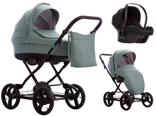 Детская коляска AroTeam Cocoline Prima 3 в 1 с автокреслом Avionaut Cosmo 09 шалфей