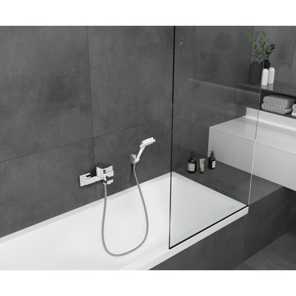 Смеситель для ванны однорычажный 2 уровня расхода воды Hansgrohe Vernis Shape 71453000, хром