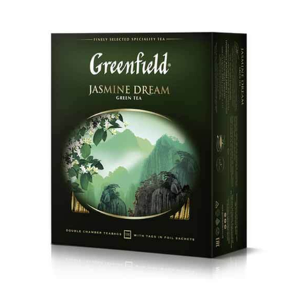 Чай зеленый с жасмином в пакетиках Greenfield Jasmin Dream, 100 пак