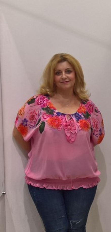 Оригинальный летний блузон на резинке