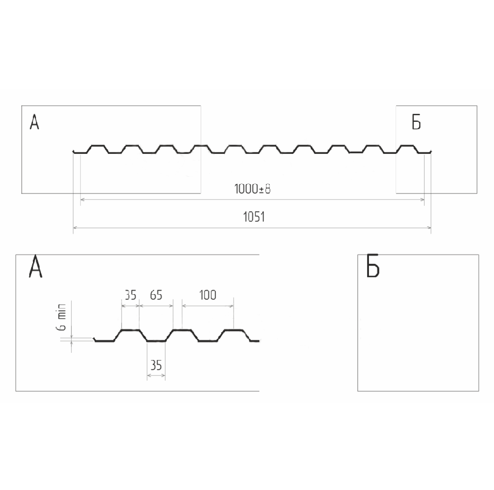 Профнастил С21 Железный Форт Pe 0,35 мм RR32 темно-коричневый