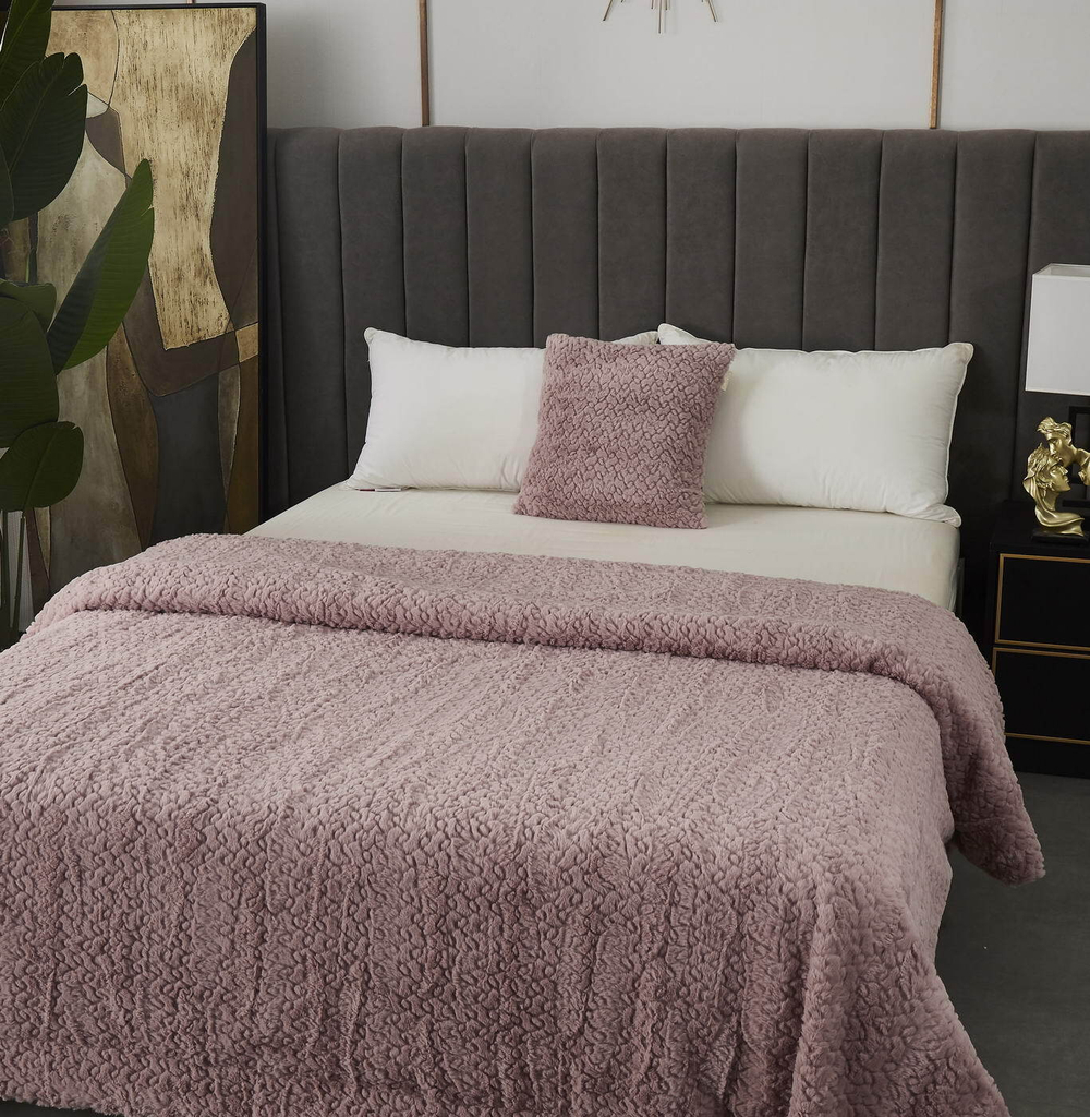 Плед 210х230 Sofi De MarkO Теодор розовый