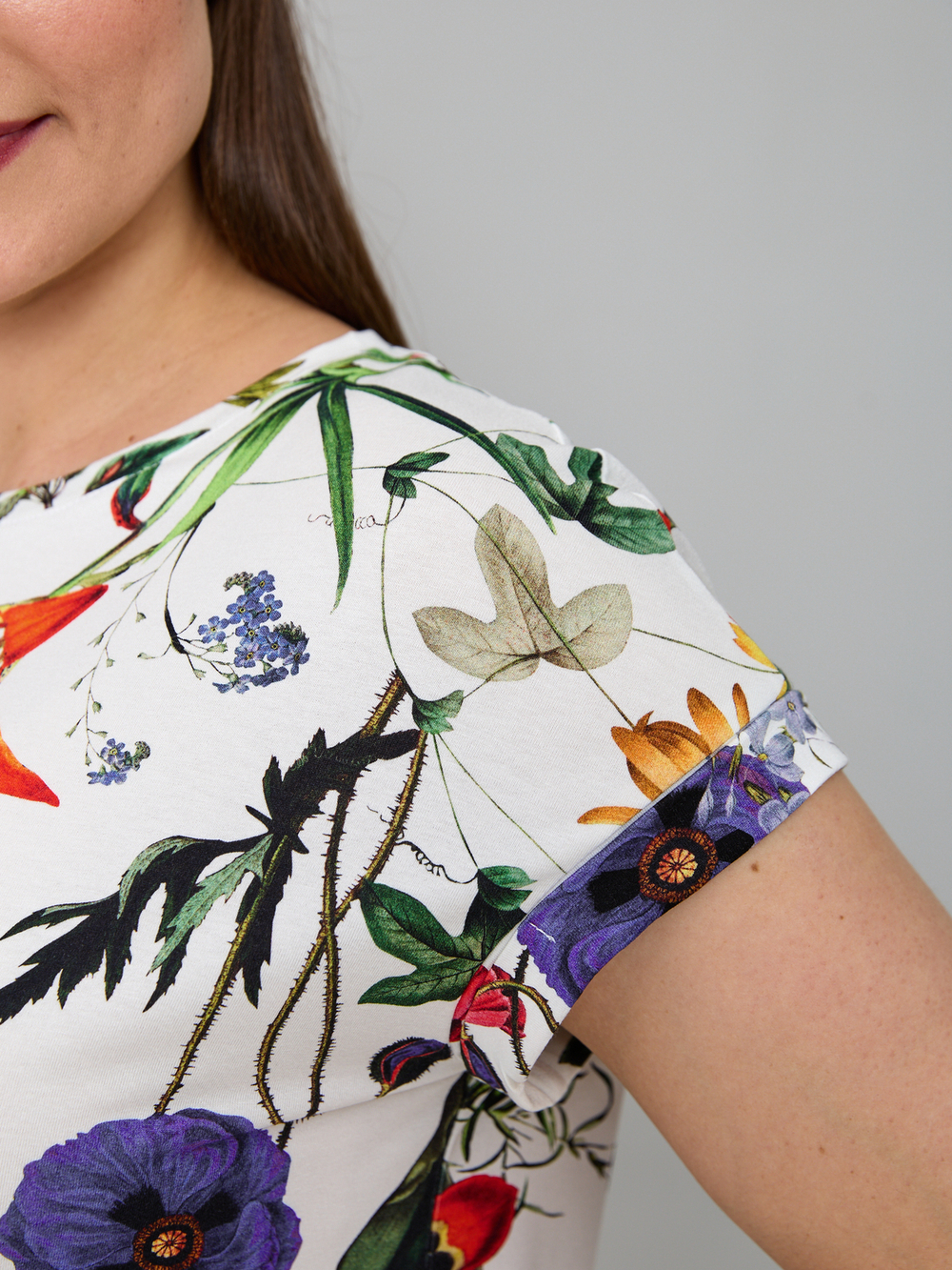 Футболка Фв-104/молоко-полевыецветы