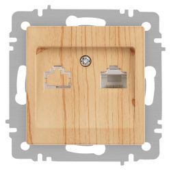 Розетка Intro Accent 6-303-11 информационная RJ45, IP20, СУ, сосна | Intro