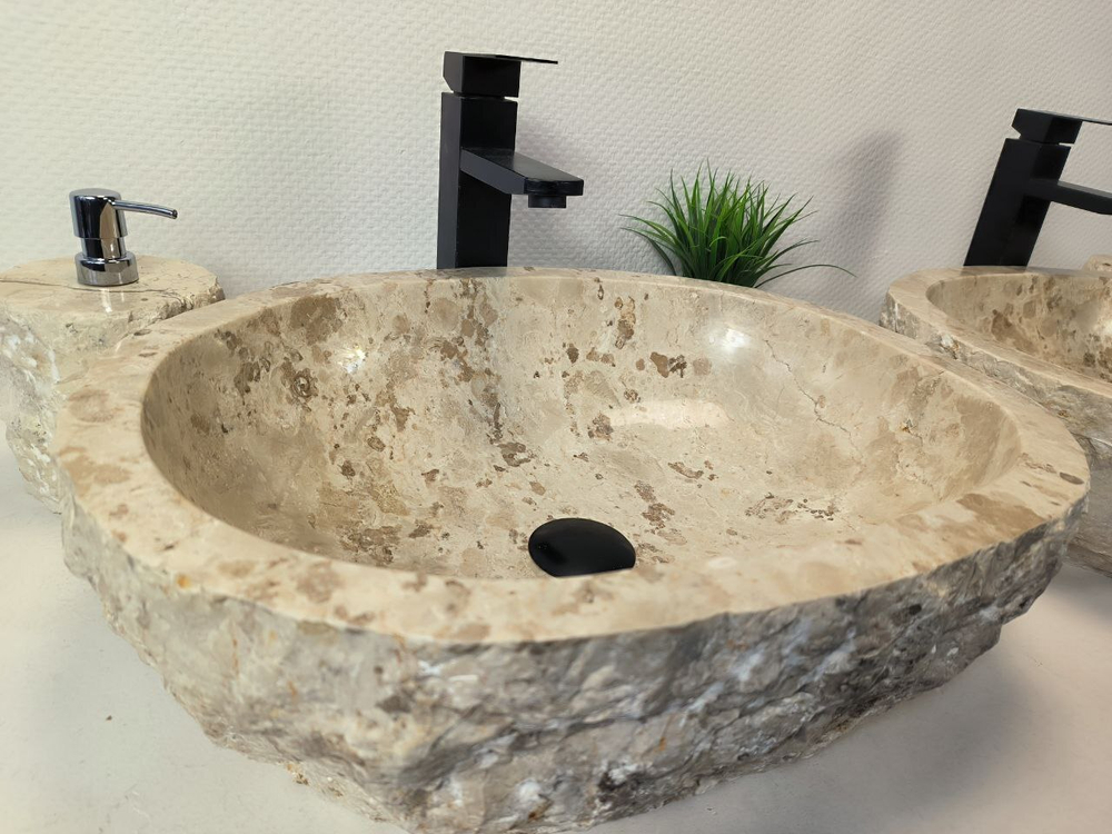 Раковина из мрамора ПАРА! Erozy Cream EM-62780 50*40*16 122